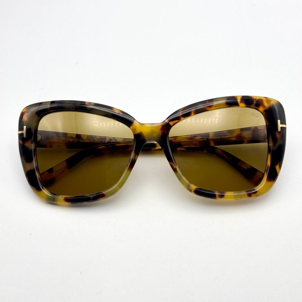 Tom Ford Sunglasses MAEVE TF1008 55J Blonde Havana Butterfly Brown 55-17-140